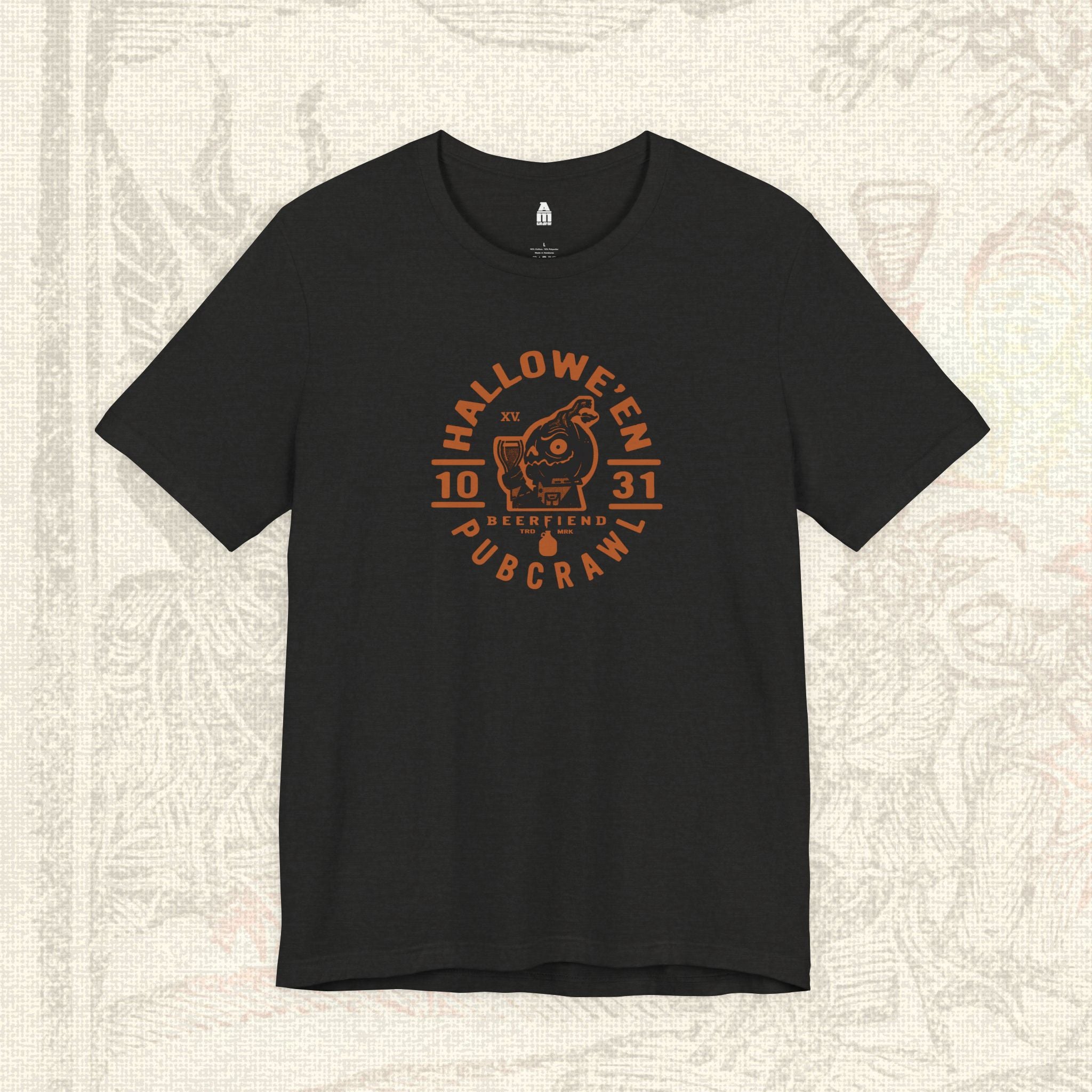 Halloween Pub crawl T-Shirt | Jack'O'Lantern Beerfiend graphic tee