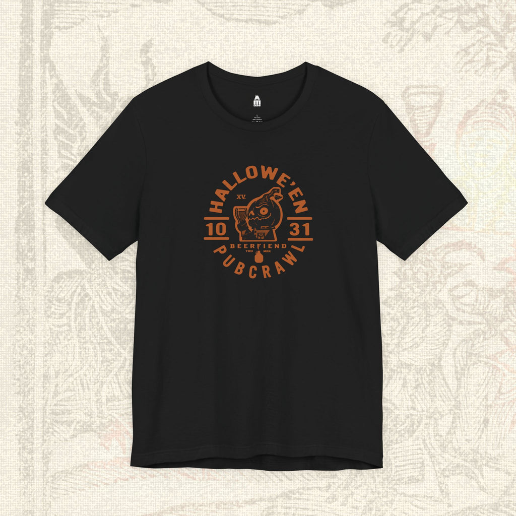 Halloween Pub crawl T-Shirt | Jack'O'Lantern Beerfiend graphic tee