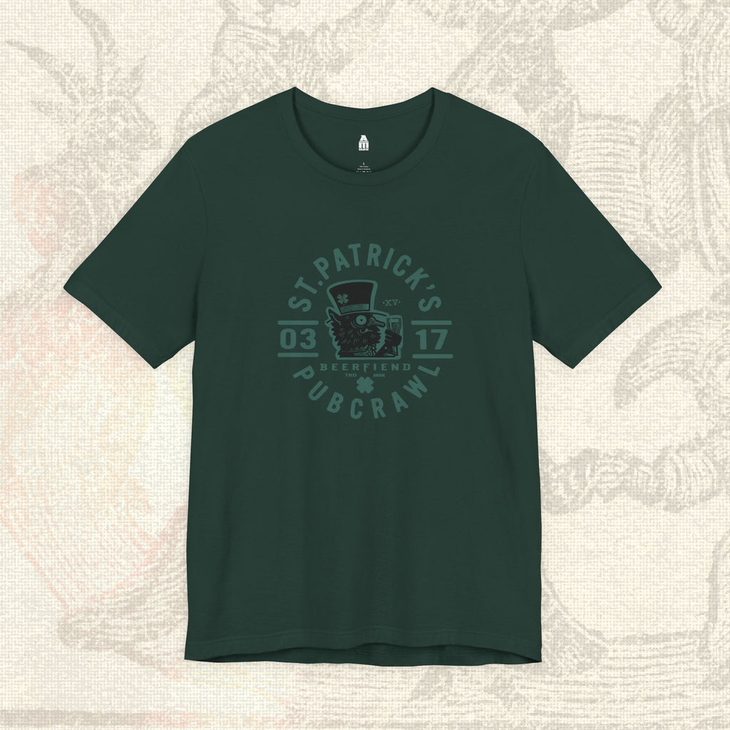 St.Patricks Day Pubcrawl Beerfiend t-shirt | Irish craft brewery style tee
