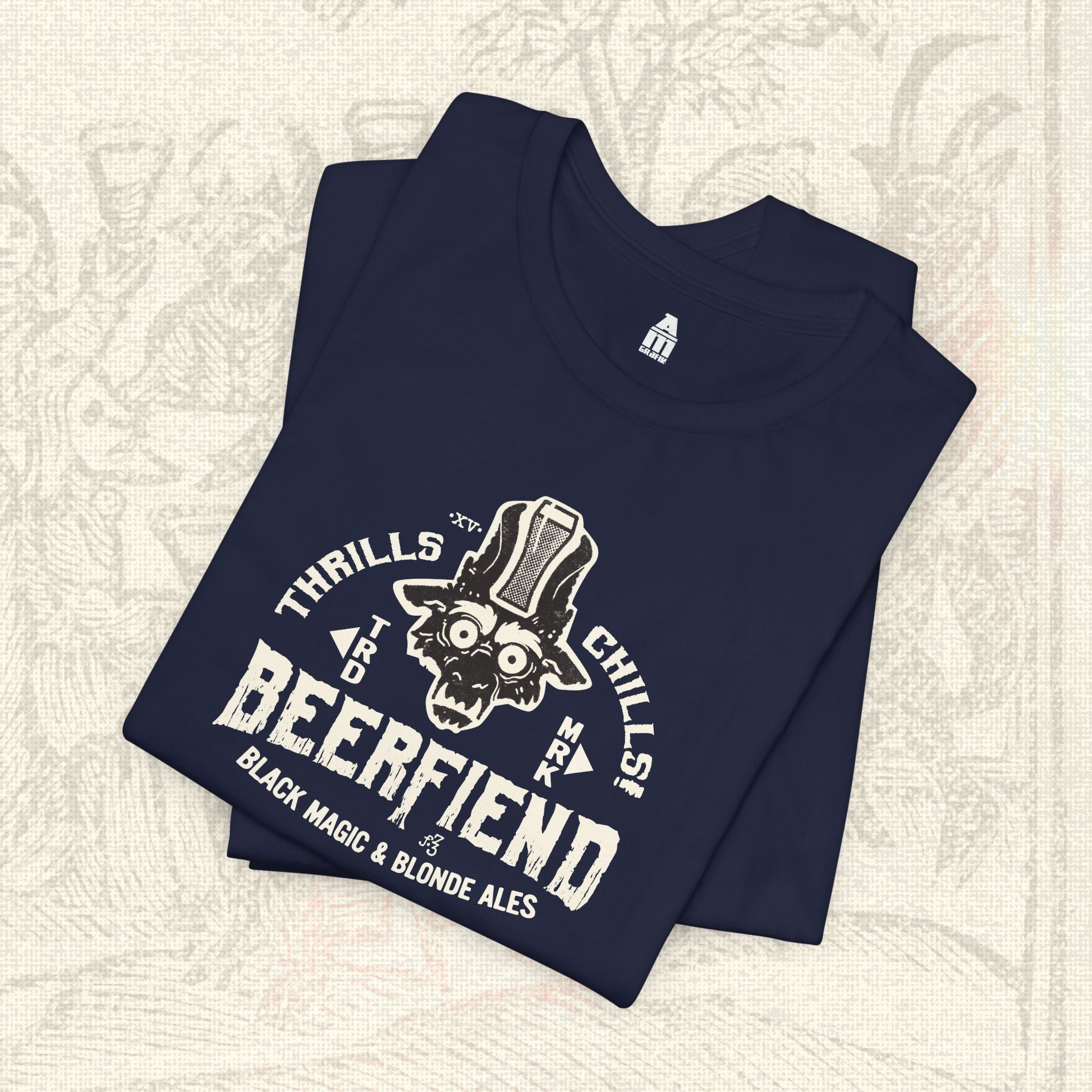 DEMON'S HEAD Beerfiend Tee | Black & Blonde shirt
