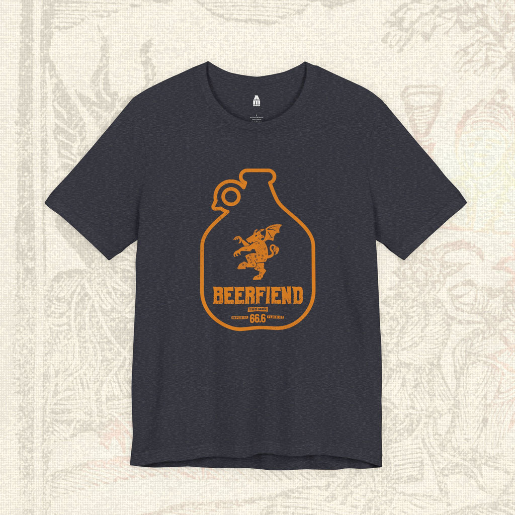 Beerfiend “Growler Series – Orange Hoofed Fiend” Tee | 66.6 fl oz of Chaos