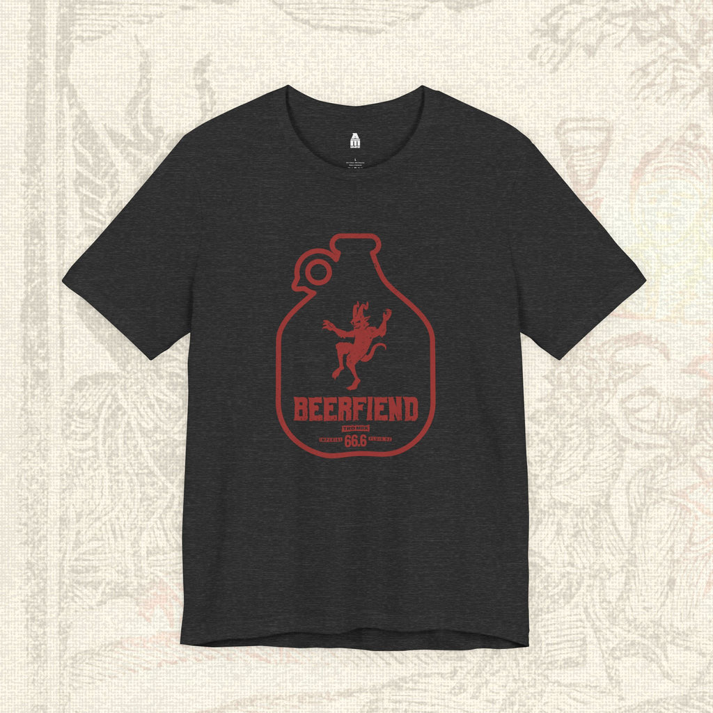 Beerfiend "Growler Series - Red Horned Fiend" Tee | 66.6 fl oz of Trouble T-Shirt