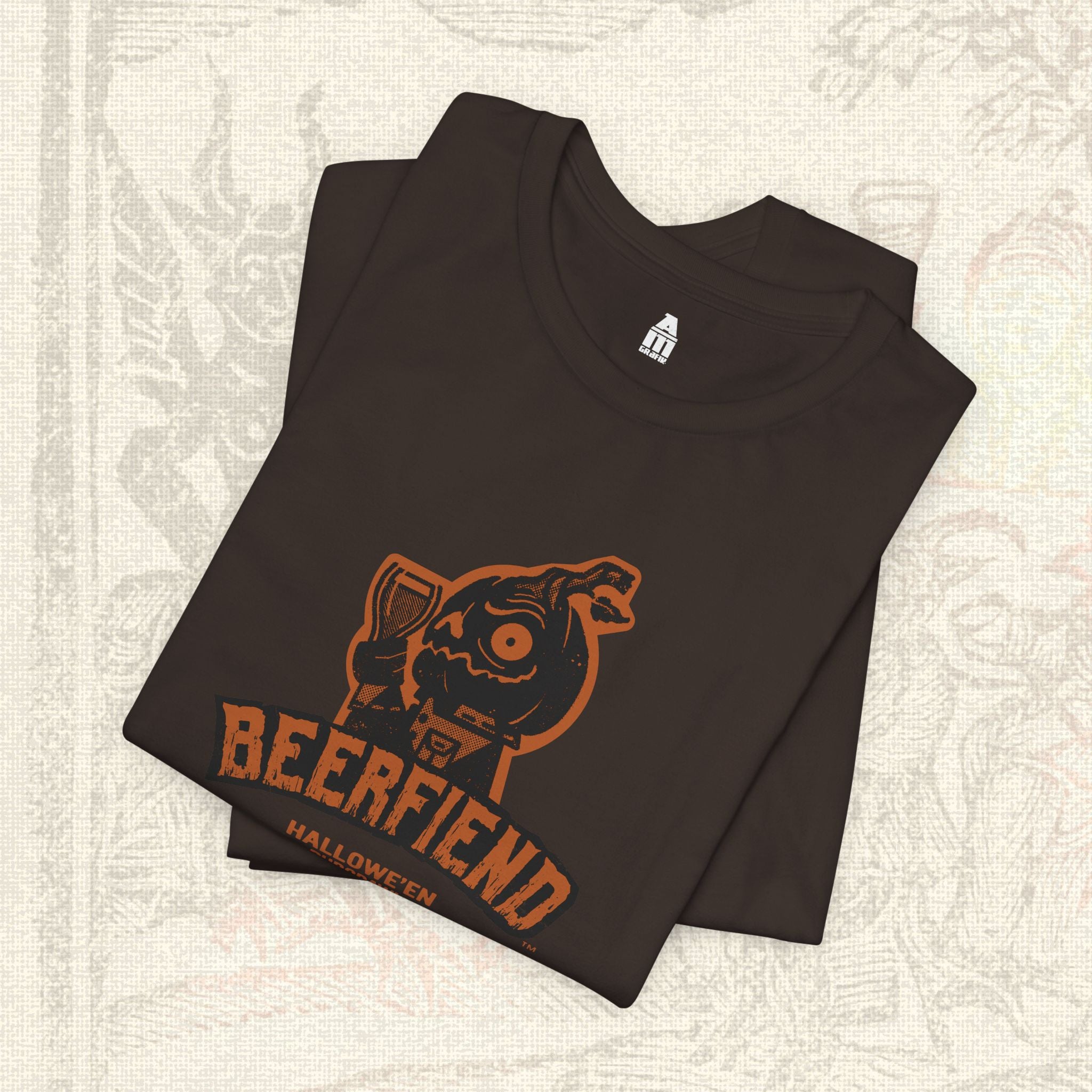 Beerfiend Orange Jack'O'Lantern Tee | Halloween Pub Crawl Shirt