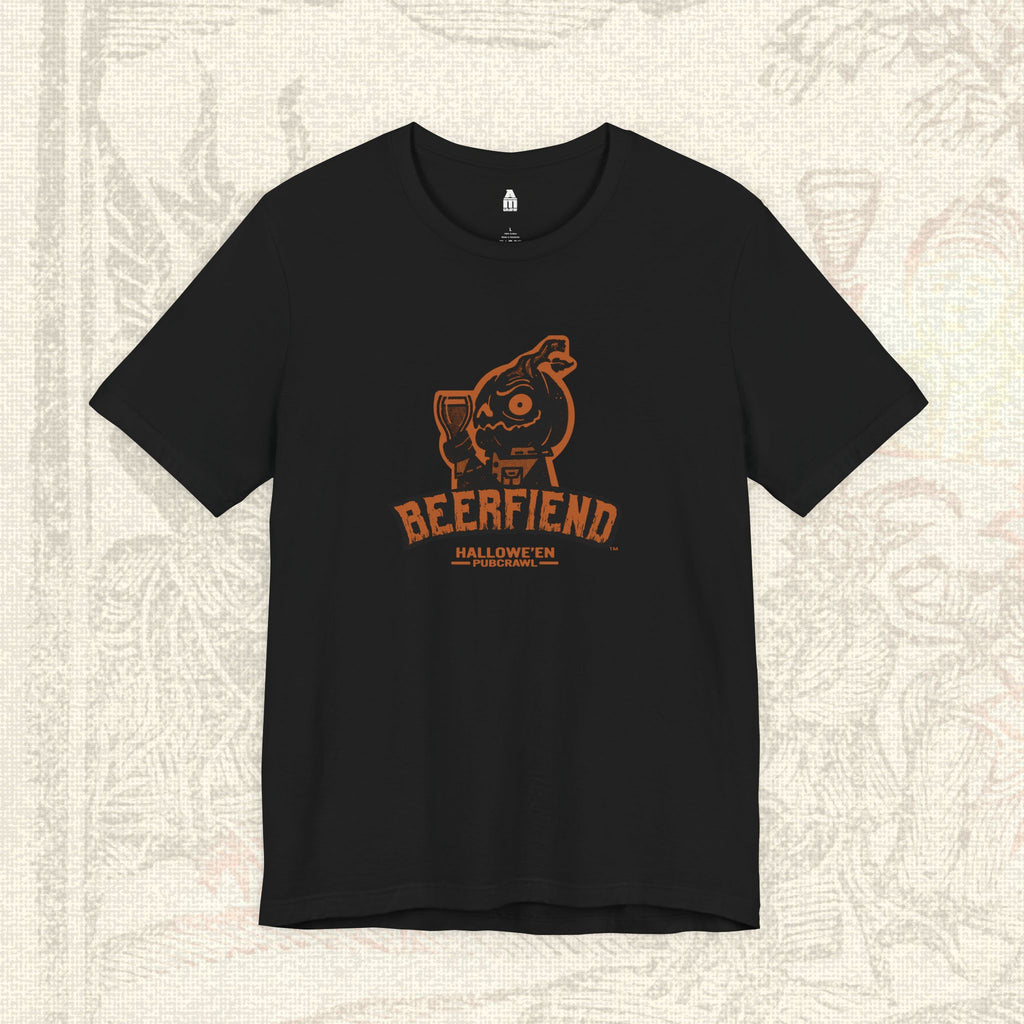 Beerfiend Orange Jack'O'Lantern Tee | Halloween Pub Crawl Shirt