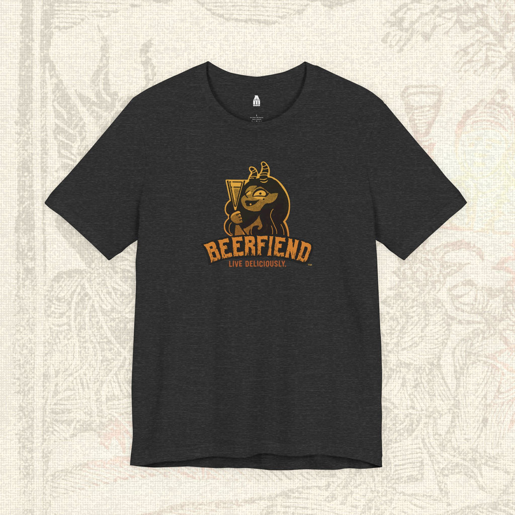 “Live Deliciously” Gold Demoness T-Shirt | Beerfiend  Graphic Tee
