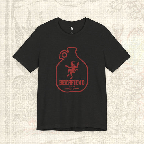 Beerfiend "Growler Series - Red Horned Fiend" Tee | 66.6 fl oz of Trouble T-Shirt