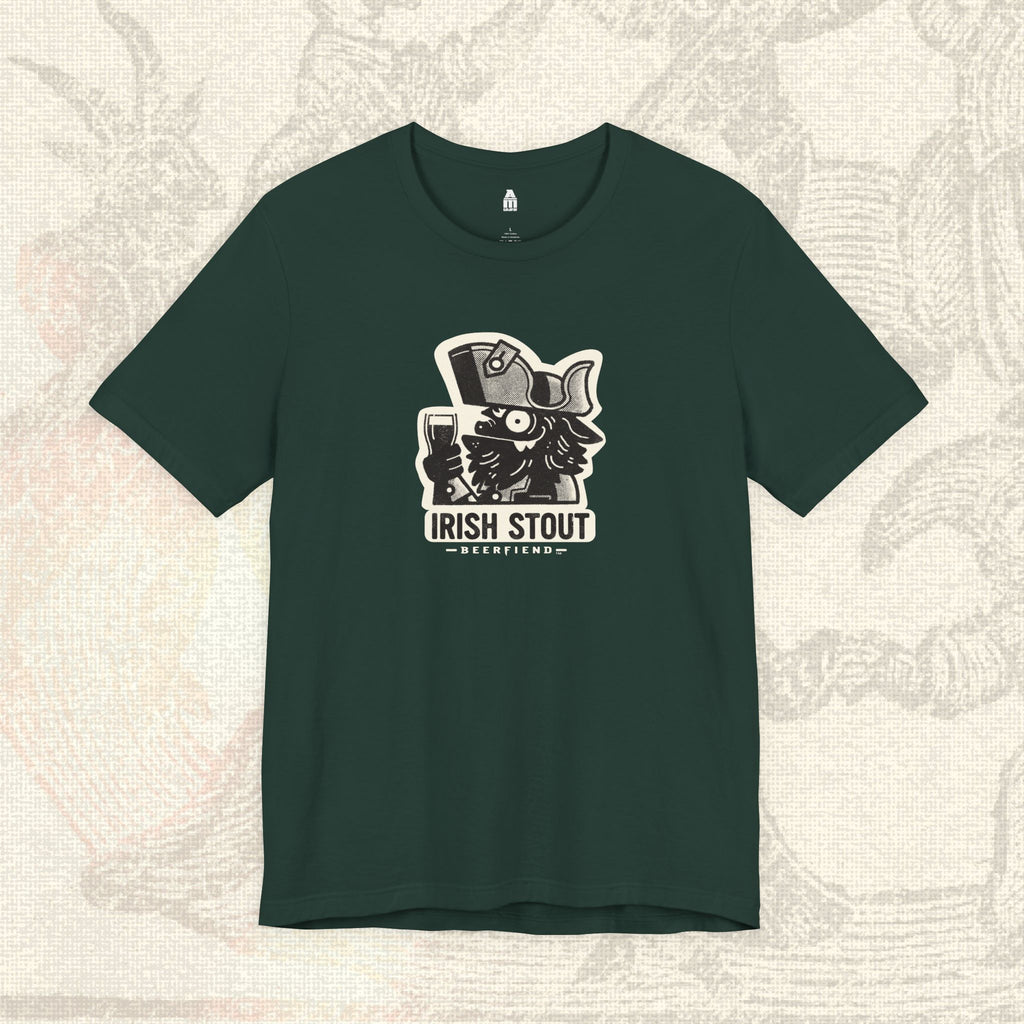 Irish Stout Beerfiend T-Shirt  | Retro graphic beer style tee