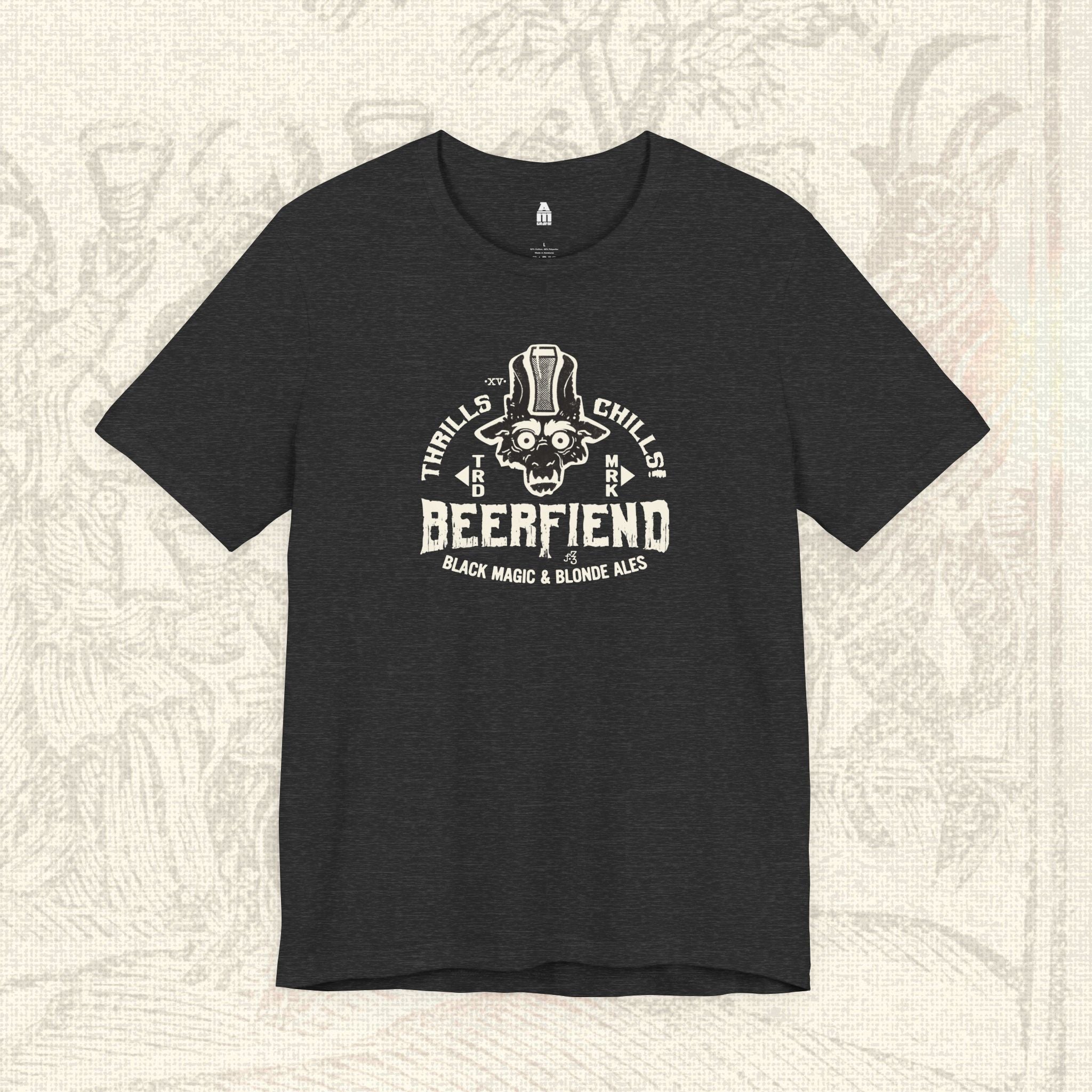 DEMON'S HEAD Beerfiend Tee | Black & Blonde shirt