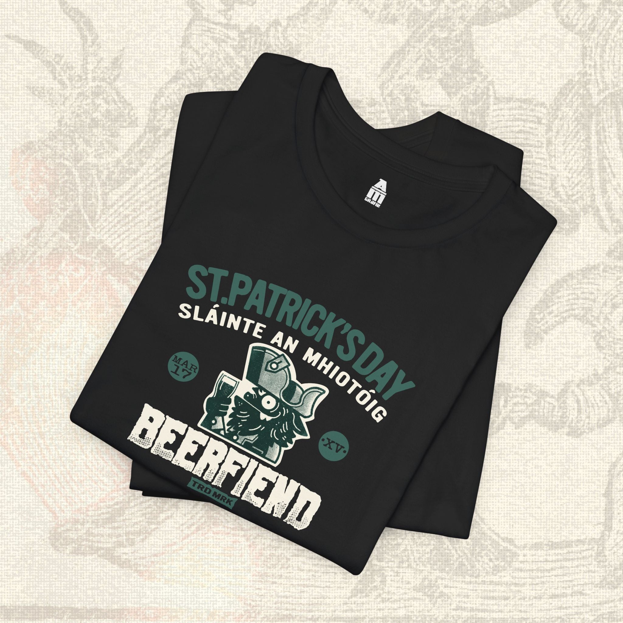 St.Patricks Day Slainte Beerfiend t-shirt | Irish craft brewery style tee