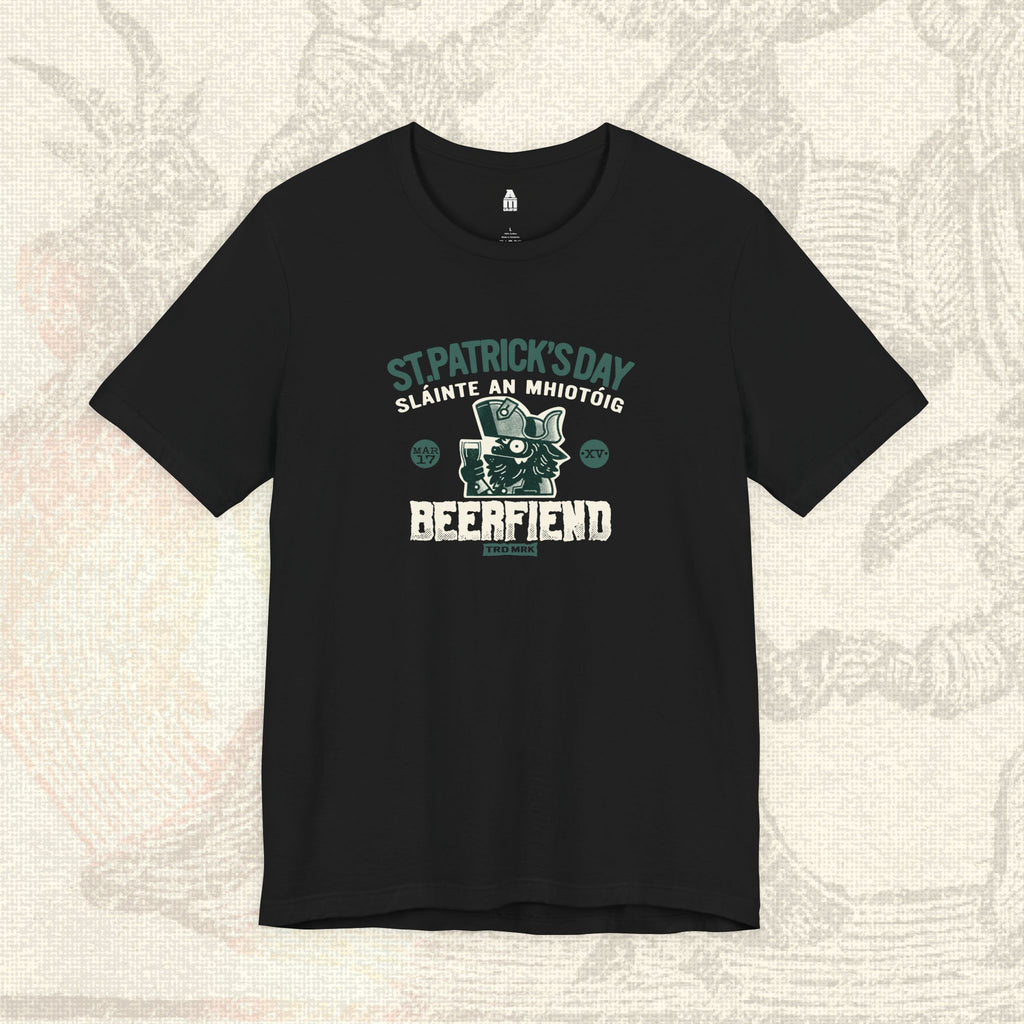 St.Patricks Day Slainte Beerfiend t-shirt | Irish craft brewery style tee