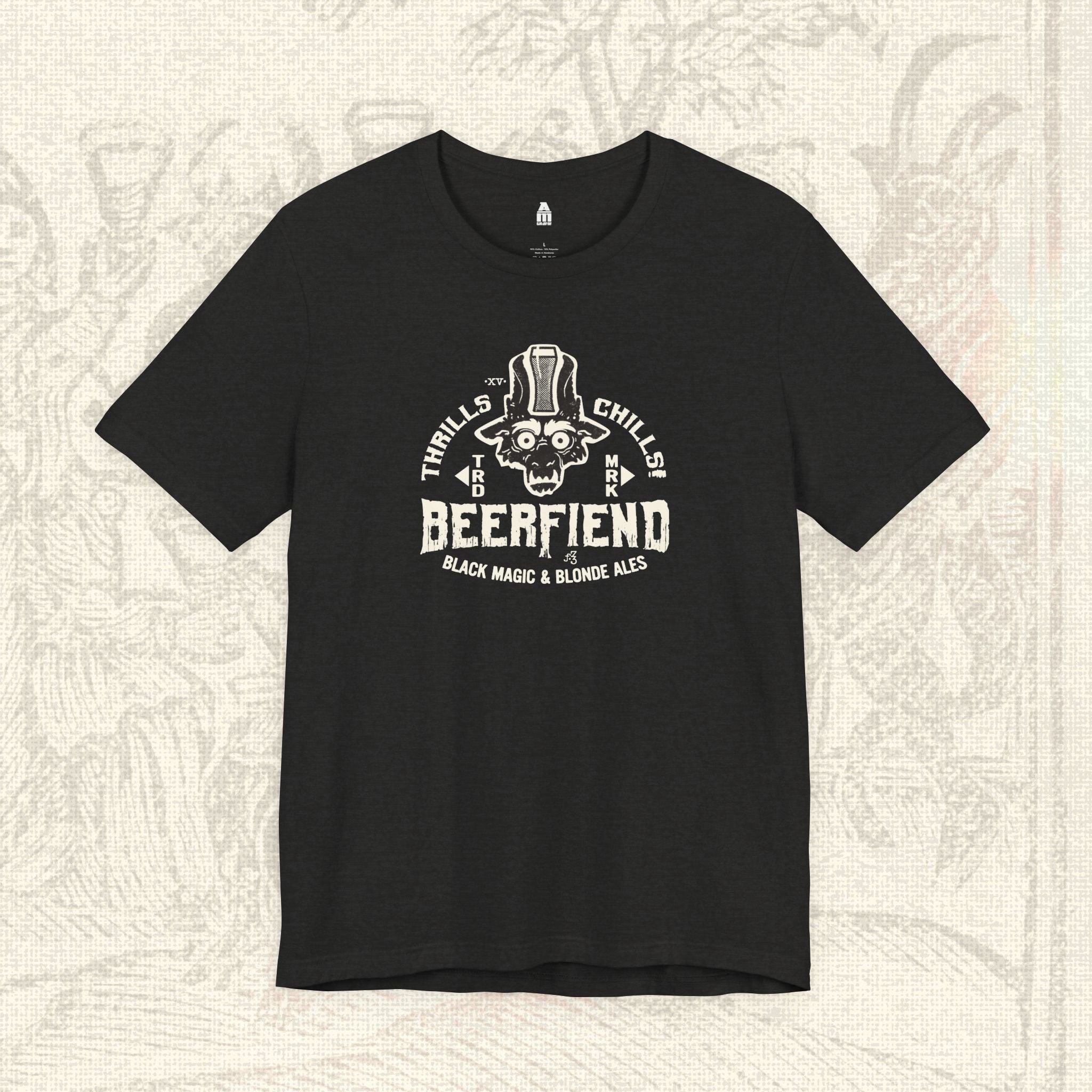 DEMON'S HEAD Beerfiend Tee | Black & Blonde shirt