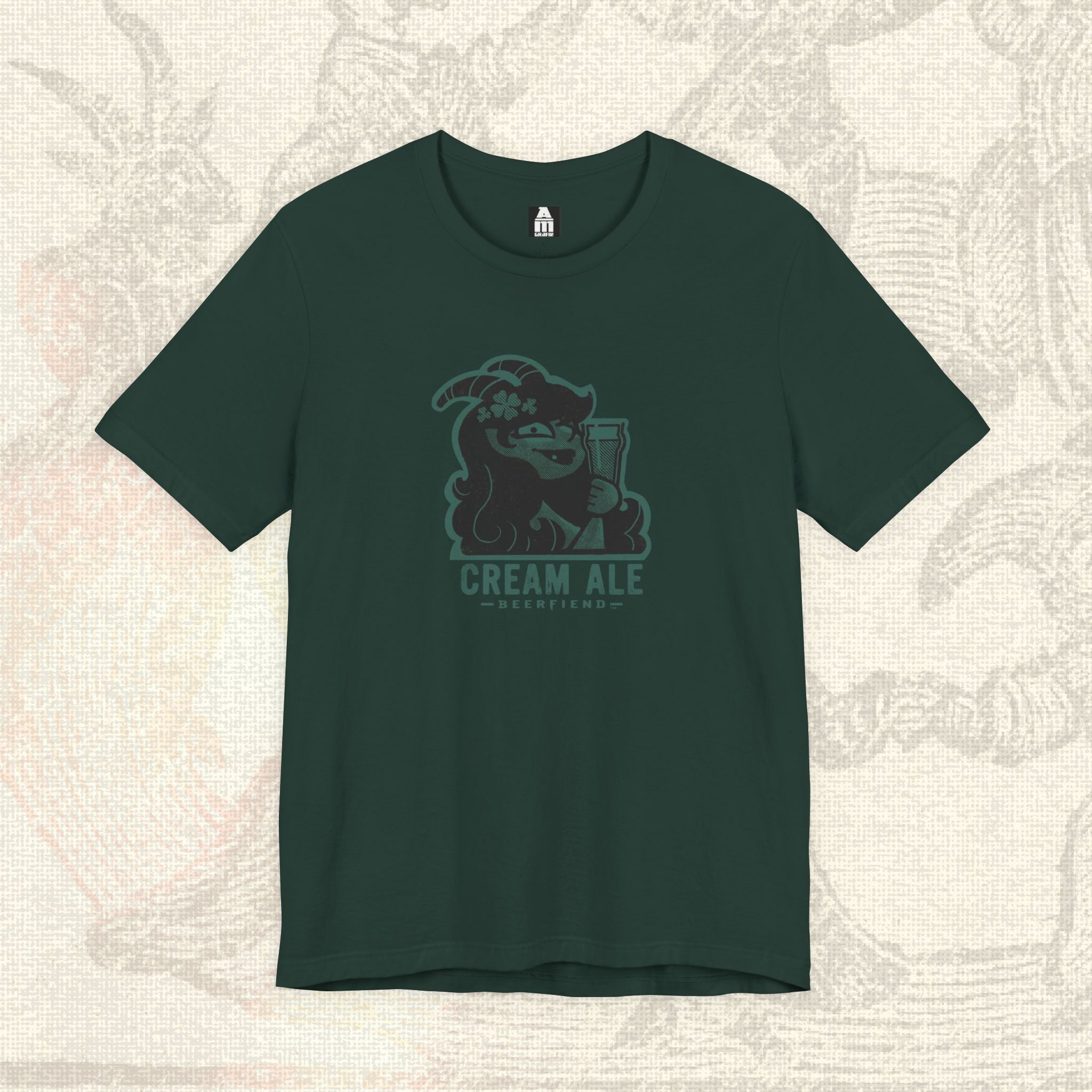 Cream Ale Beerfiend T-Shirt  | Green Irish beer style tee
