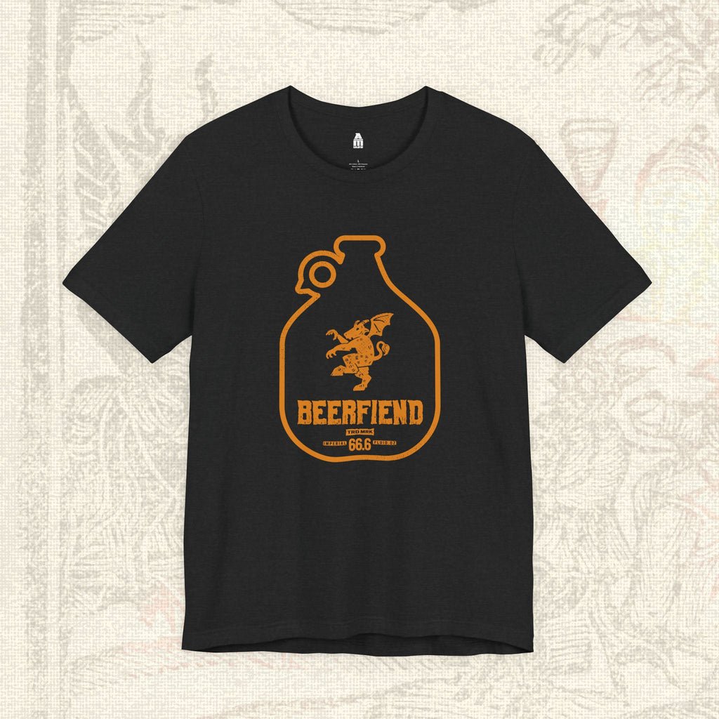 Beerfiend “Growler Series – Orange Hoofed Fiend” Tee | 66.6 fl oz of Chaos