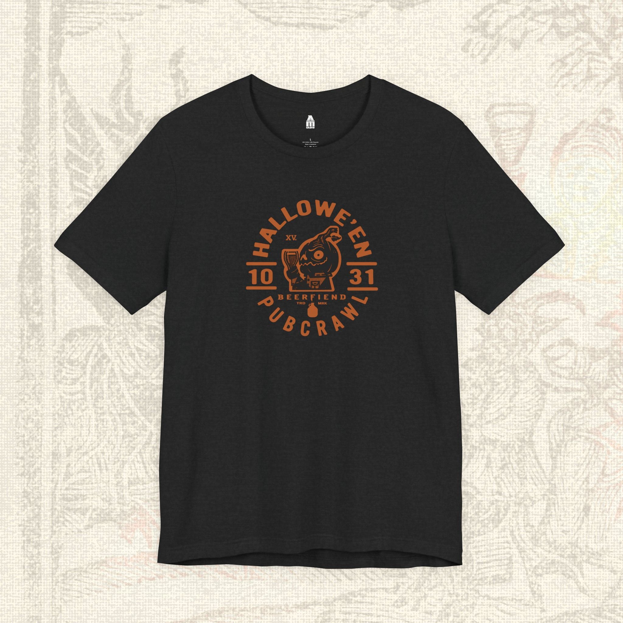 Halloween Pub crawl T-Shirt | Jack'O'Lantern Beerfiend graphic tee
