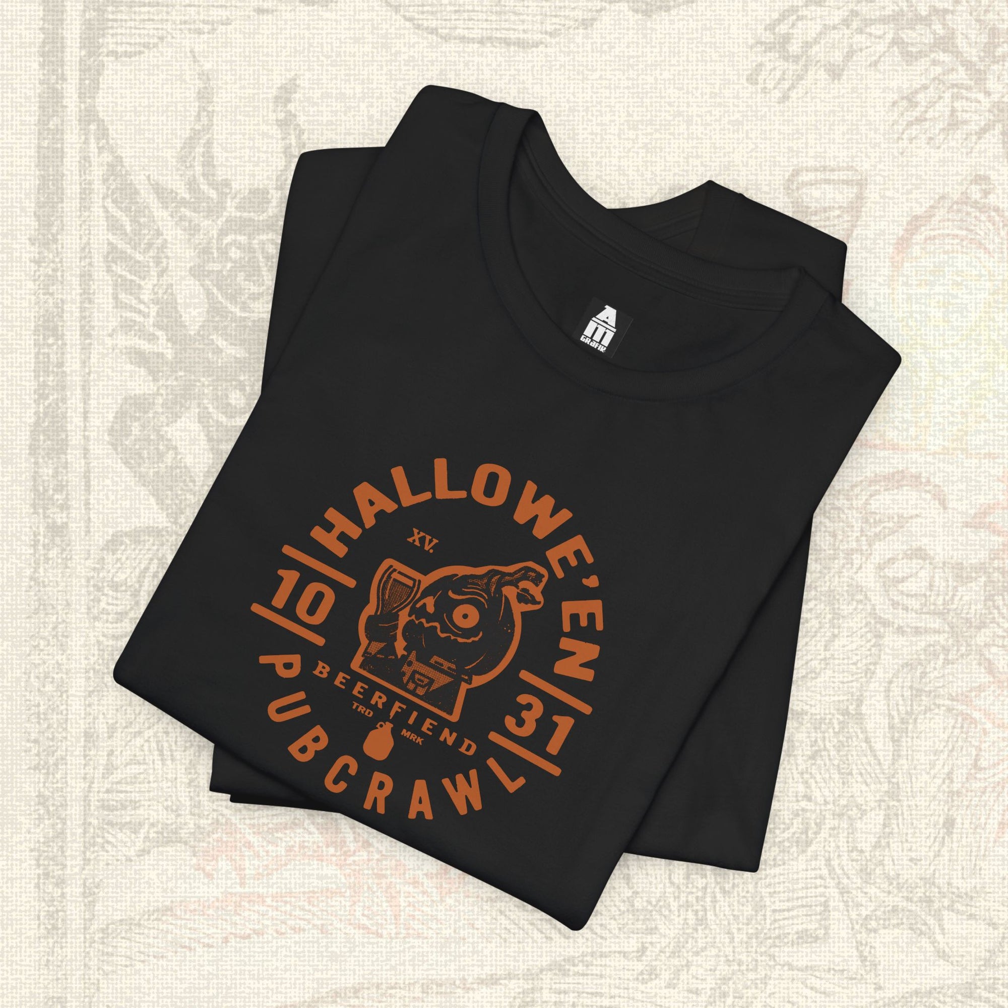 Halloween Pub crawl T-Shirt | Jack'O'Lantern Beerfiend graphic tee