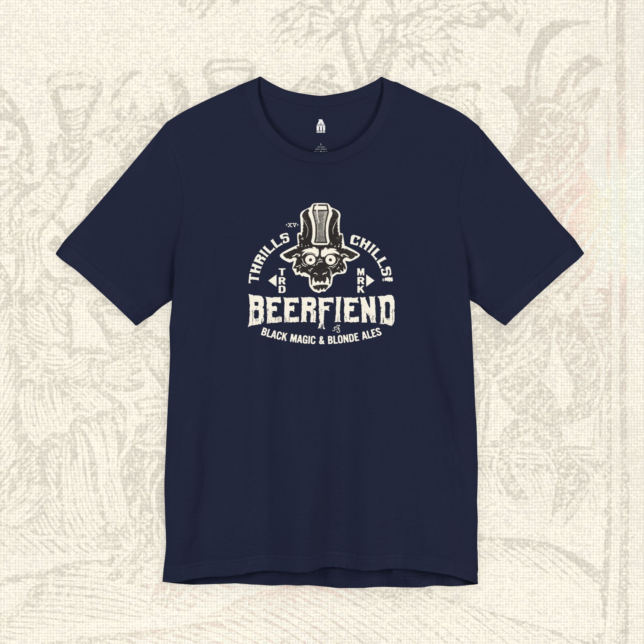 DEMON'S HEAD Beerfiend Tee | Black & Blonde shirt