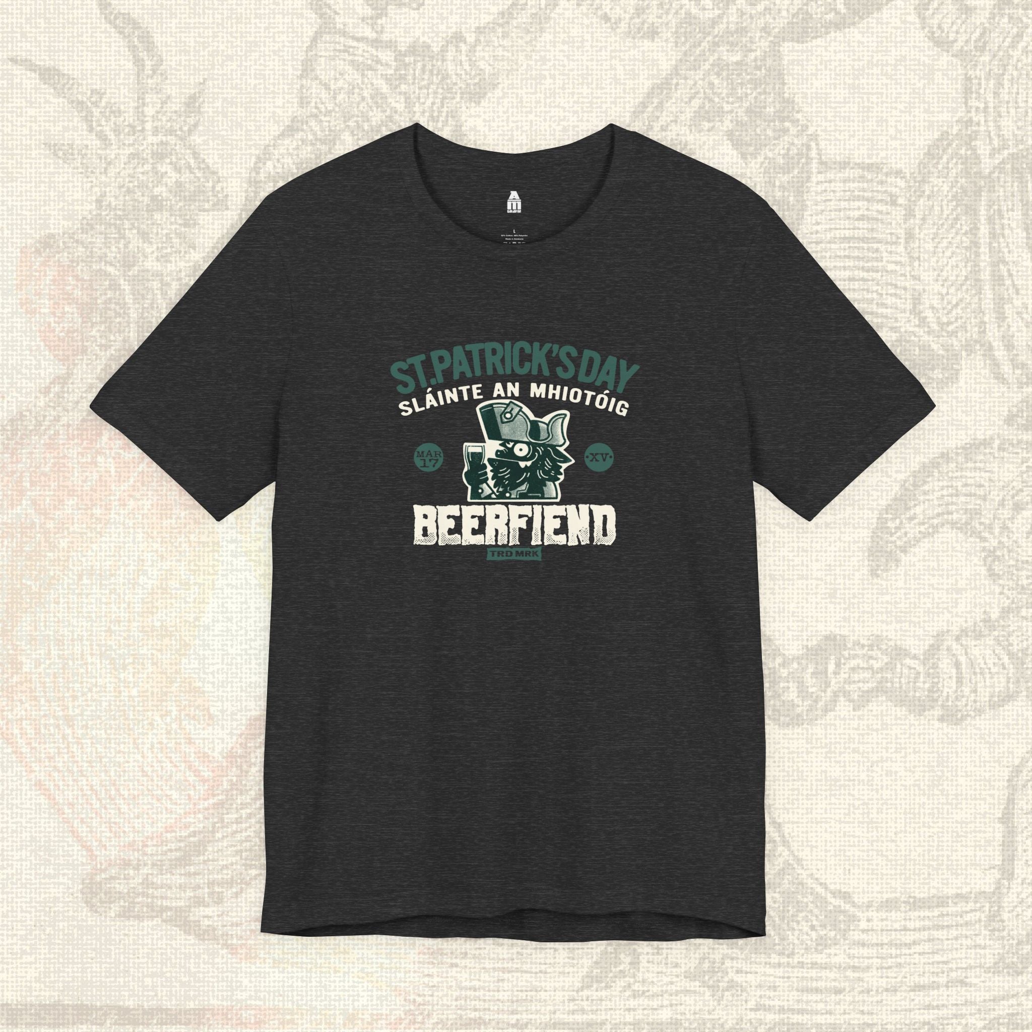 St.Patricks Day Slainte Beerfiend t-shirt | Irish craft brewery style tee
