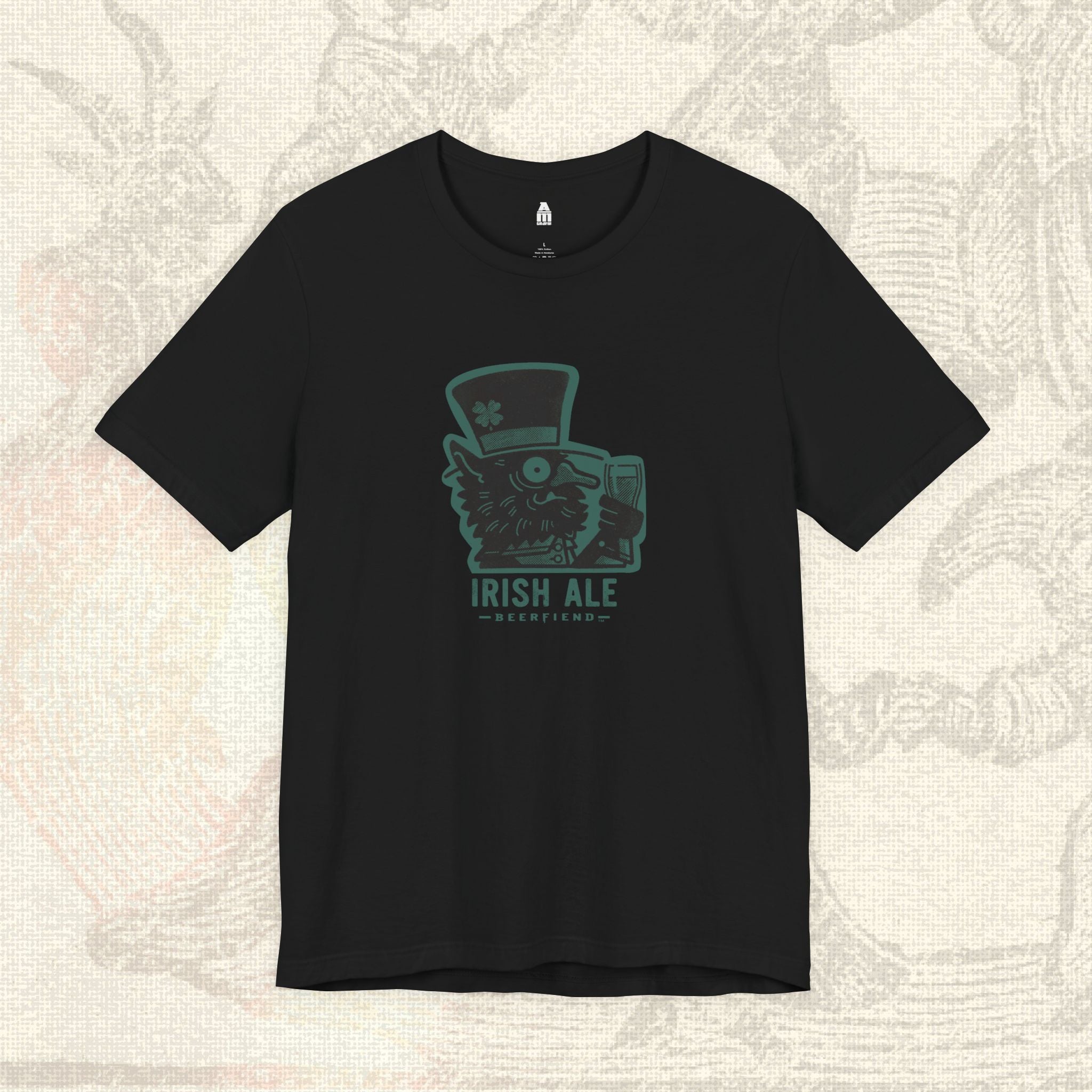 Irish Ale Beerfiend T-Shirt  | Green graphic beer style tee