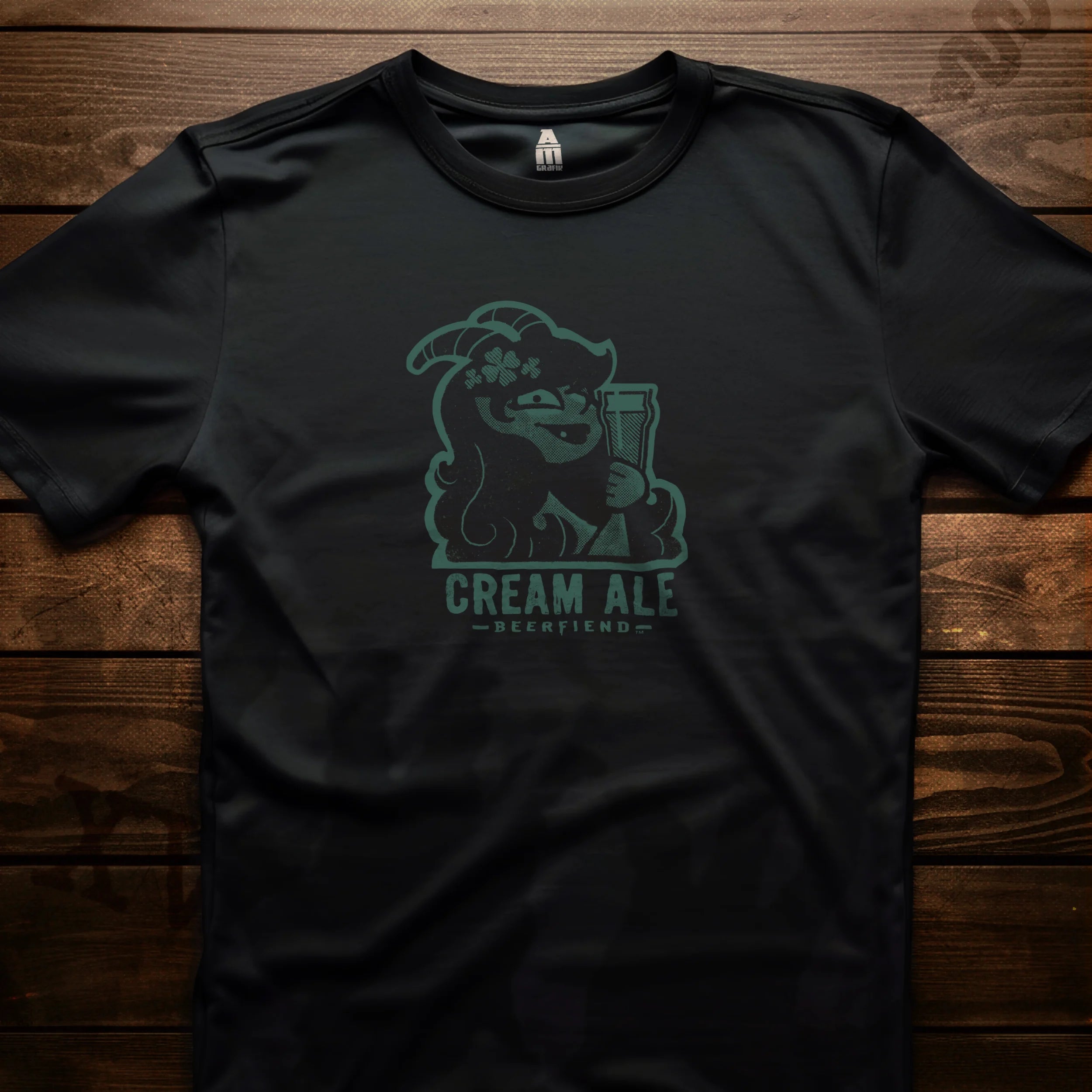 Cream Ale Beerfiend T-Shirt  | Green Irish beer style tee