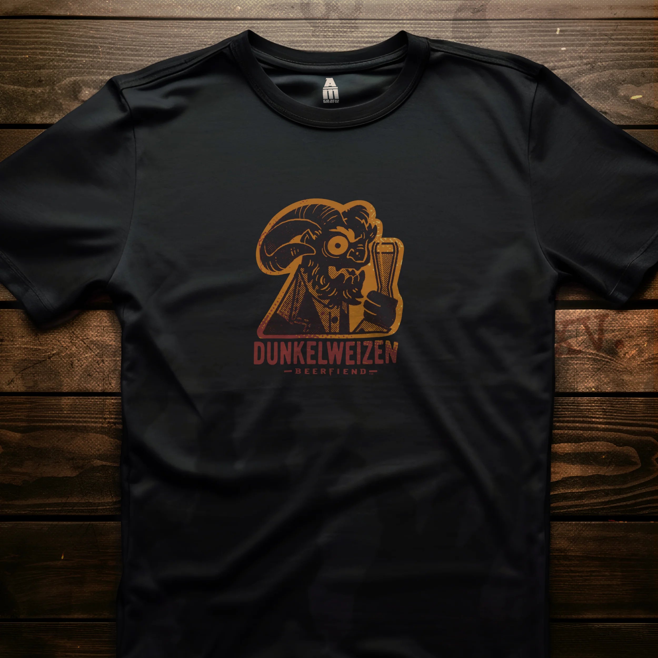 Dunkelweizen Beerfiend T-Shirt | Colour Retro beer tee