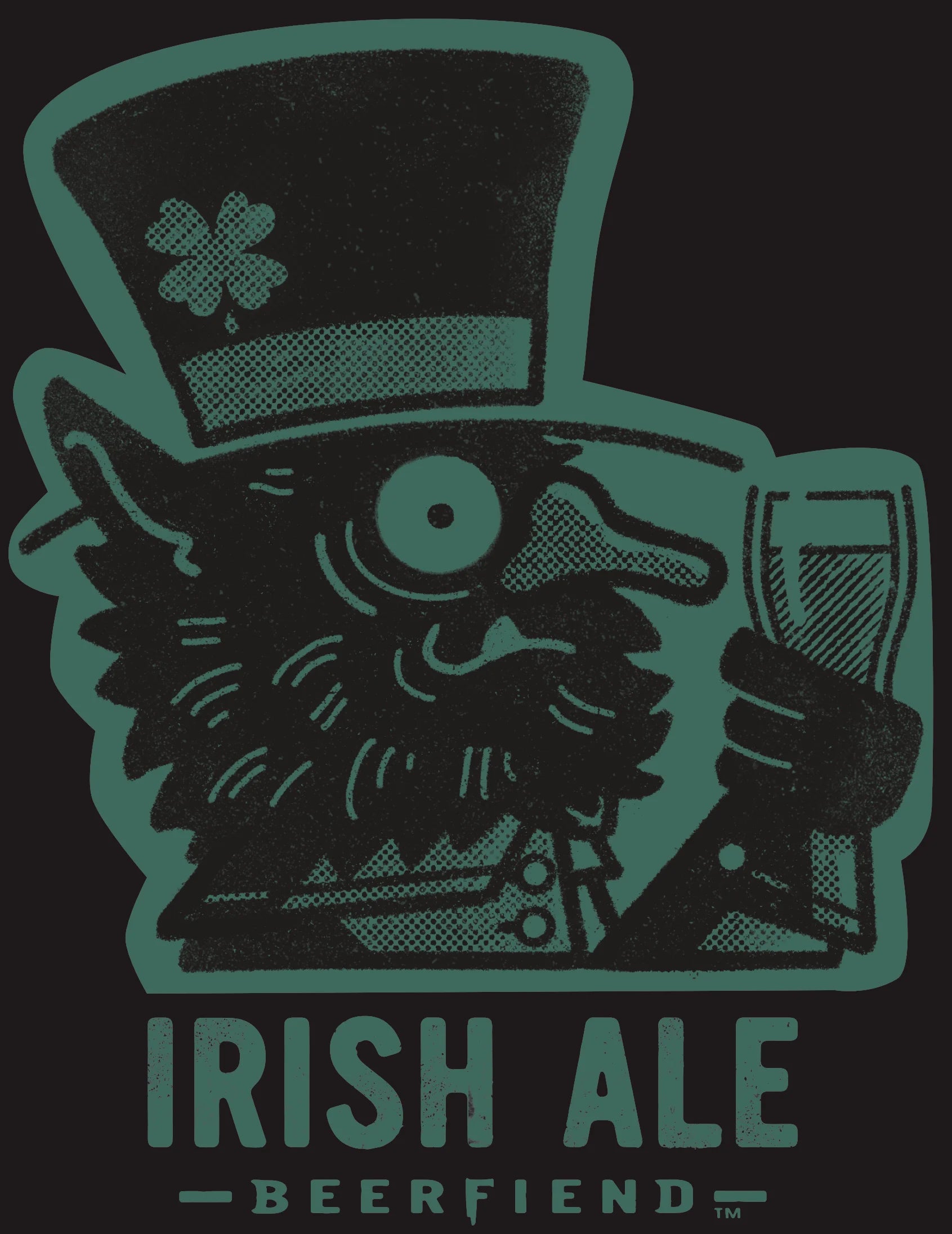 Irish Ale Beerfiend T-Shirt  | Green graphic beer style tee