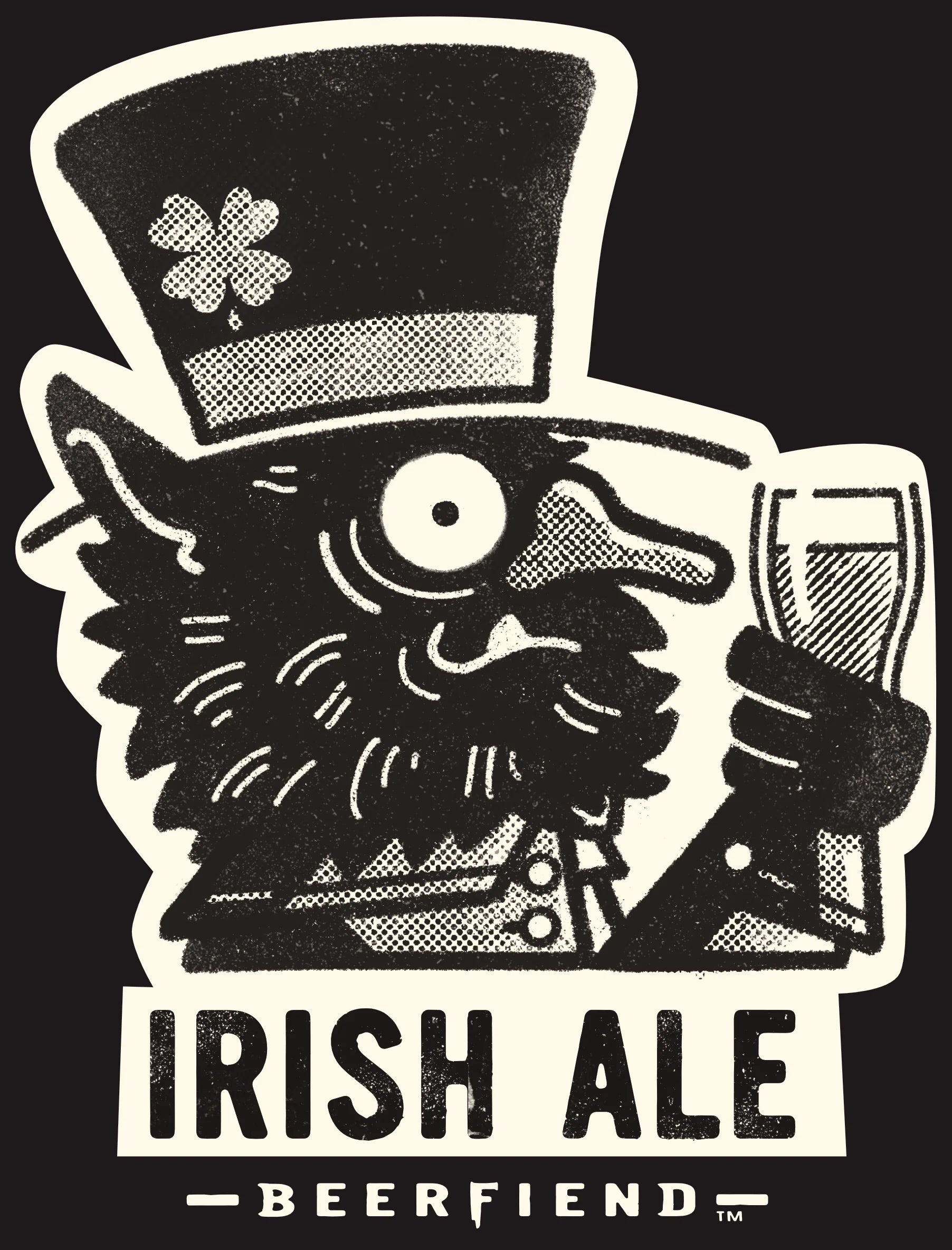 Irish Ale Beerfiend T-Shirt  | Retro graphic beer style tee
