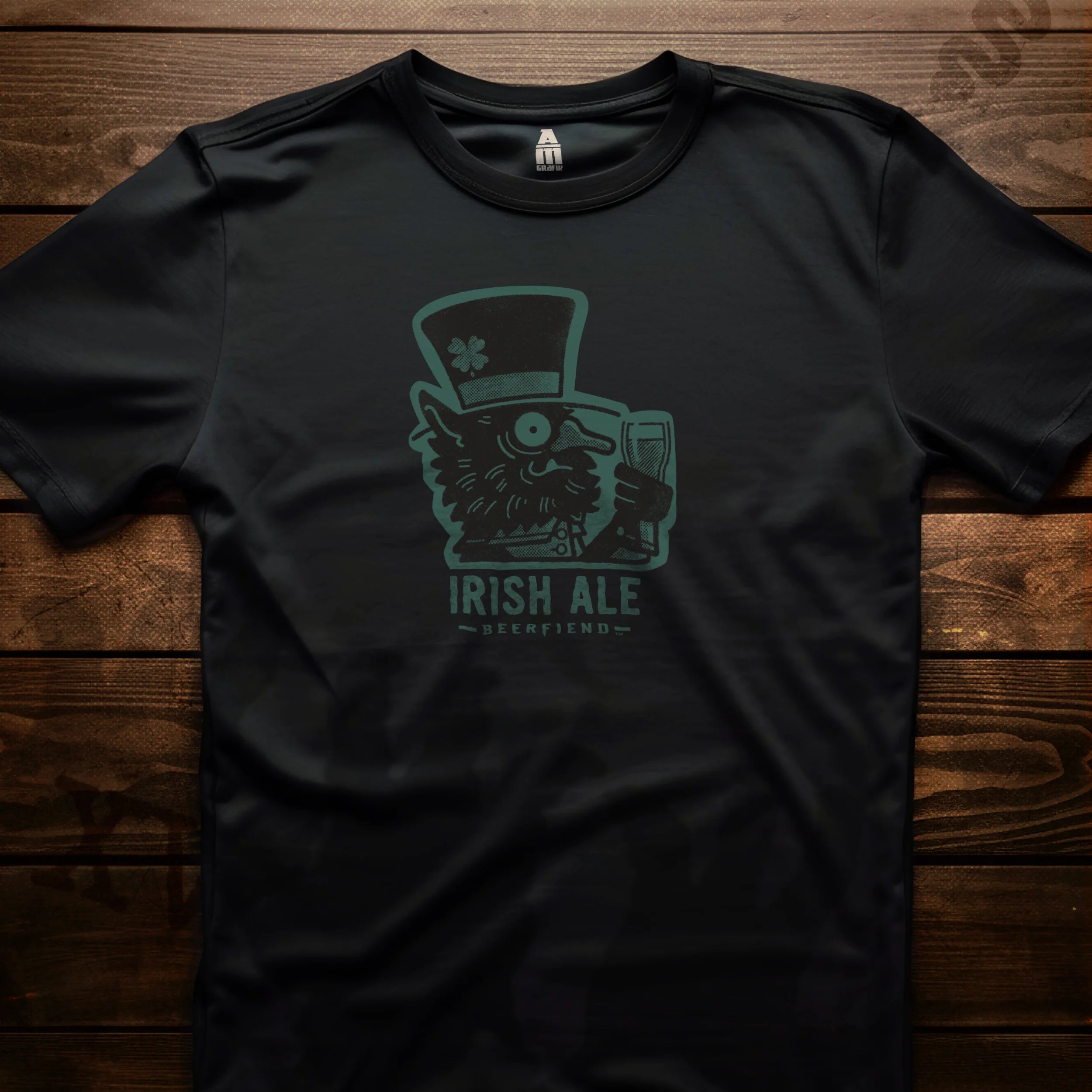 Irish Ale Beerfiend T-Shirt  | Green graphic beer style tee