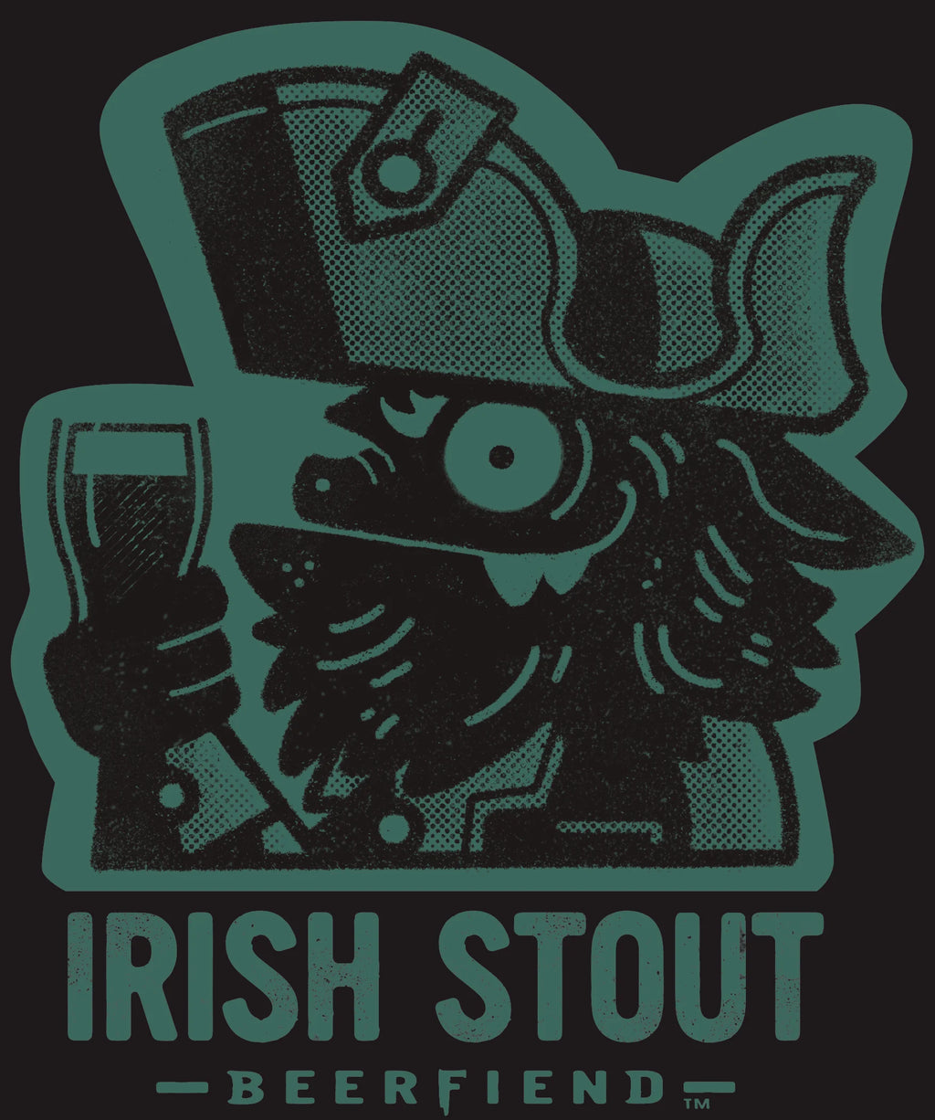 Irish Stout Beerfiend T-Shirt  | Green graphic beer style tee