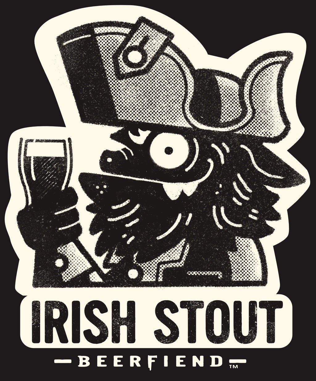 Irish Stout Beerfiend T-Shirt  | Retro graphic beer style tee