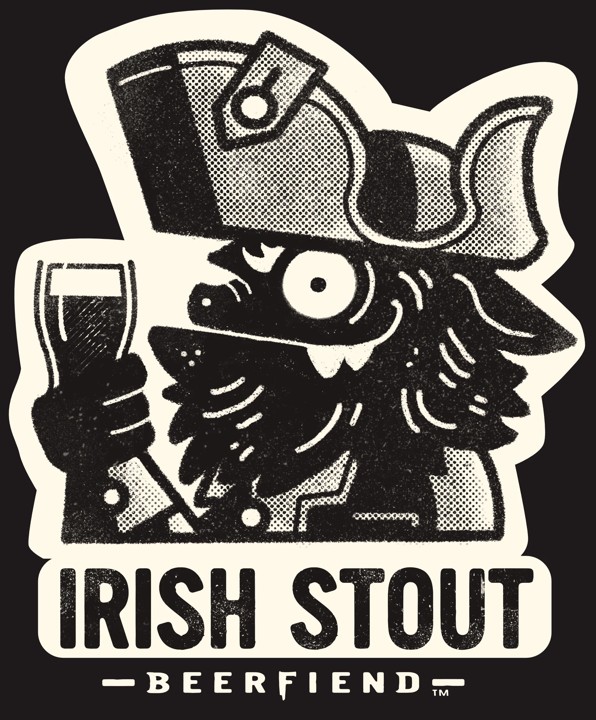 Irish Stout Beerfiend T-Shirt  | Retro graphic beer style tee