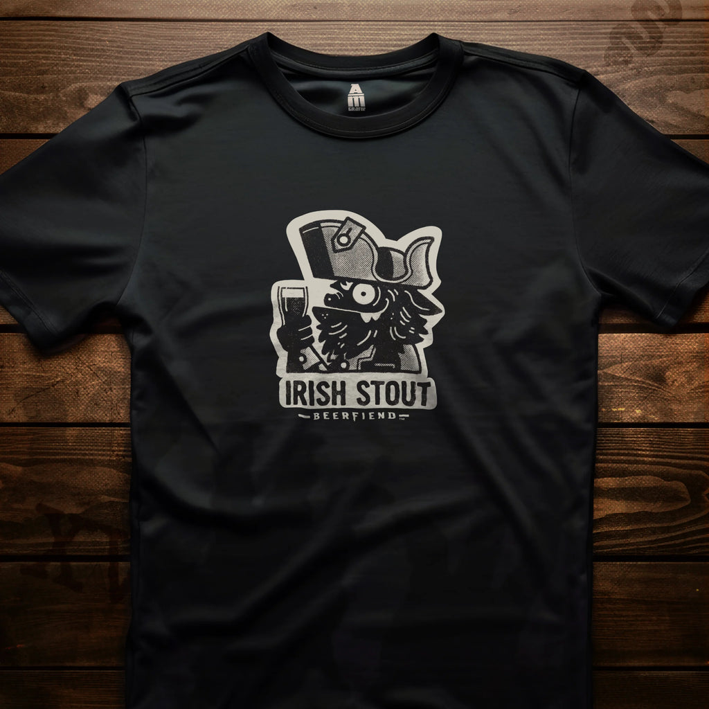Irish Stout Beerfiend T-Shirt  | Retro graphic beer style tee