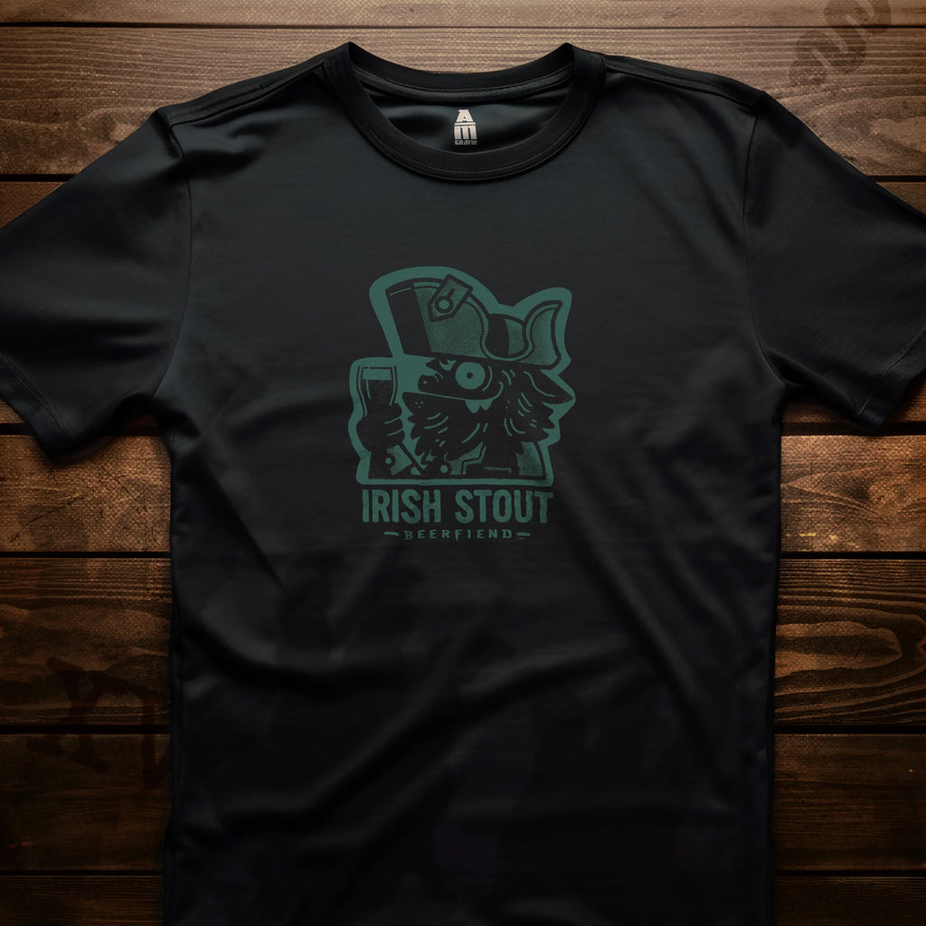 Irish Stout Beerfiend T-Shirt  | Green graphic beer style tee