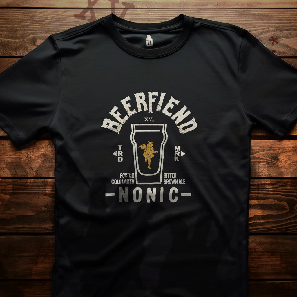 Beerfiend NONIC Pint Glass Tee | Classic UK Pub Style Beer Shirt