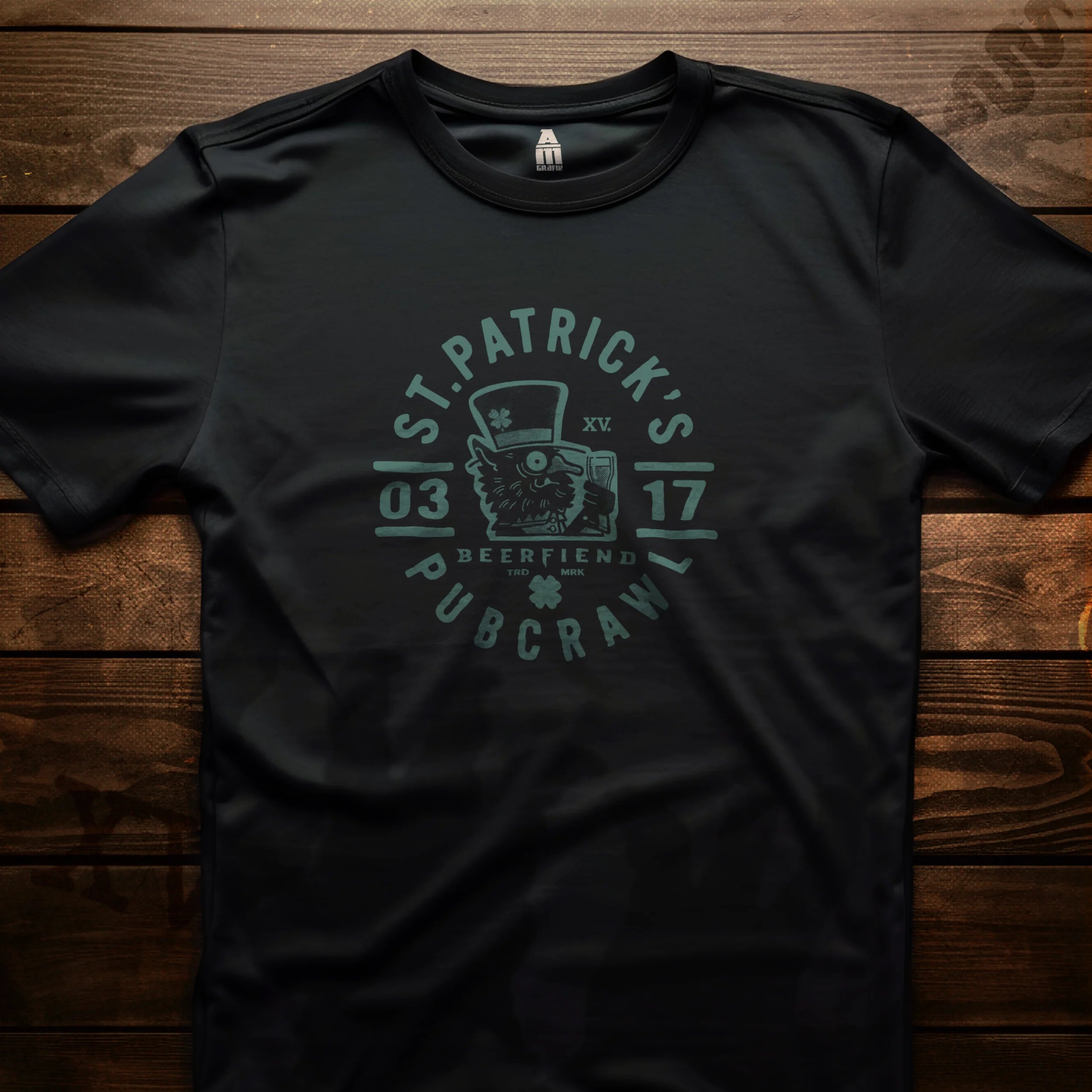 St.Patricks Day Pubcrawl Beerfiend t-shirt | Irish craft brewery style tee