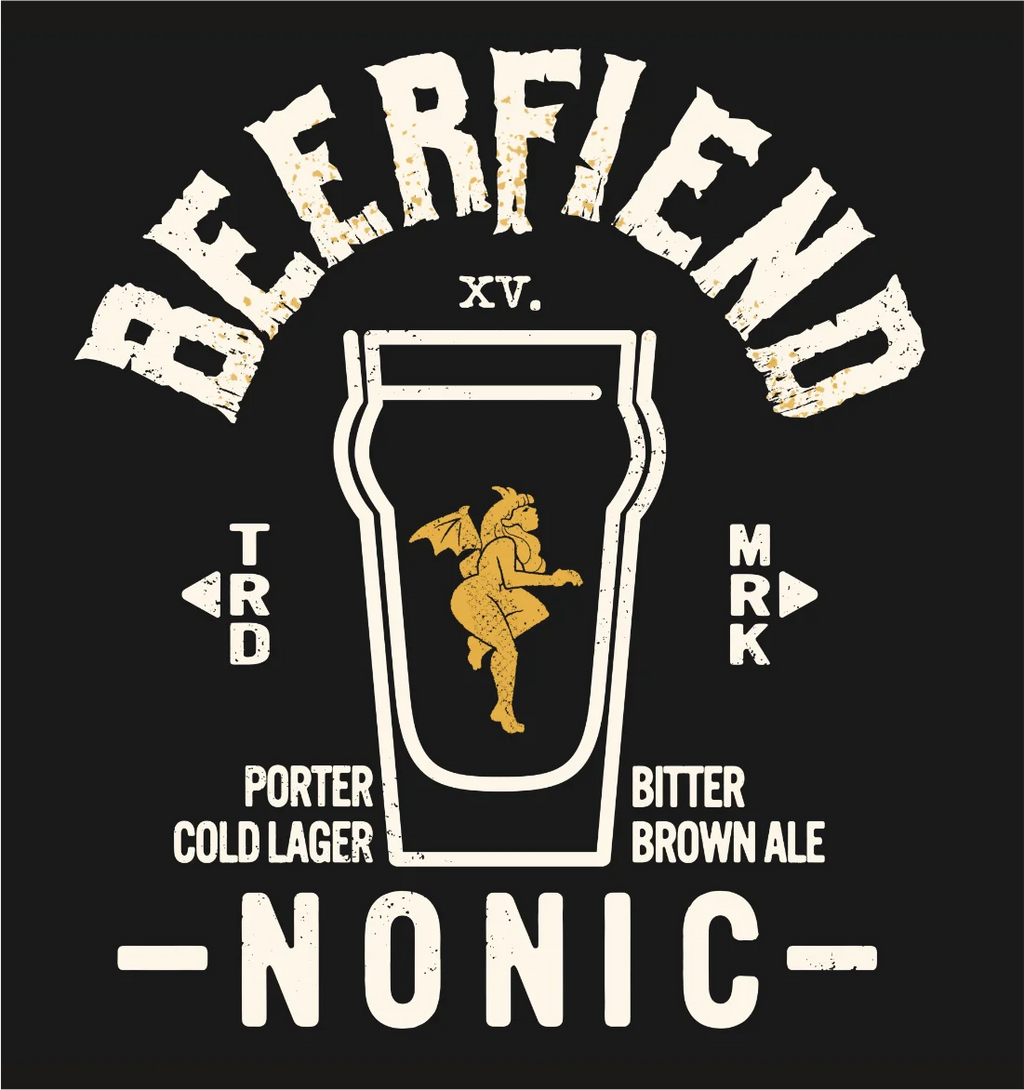 Beerfiend NONIC Pint Glass Tee | Classic UK Pub Style Beer Shirt