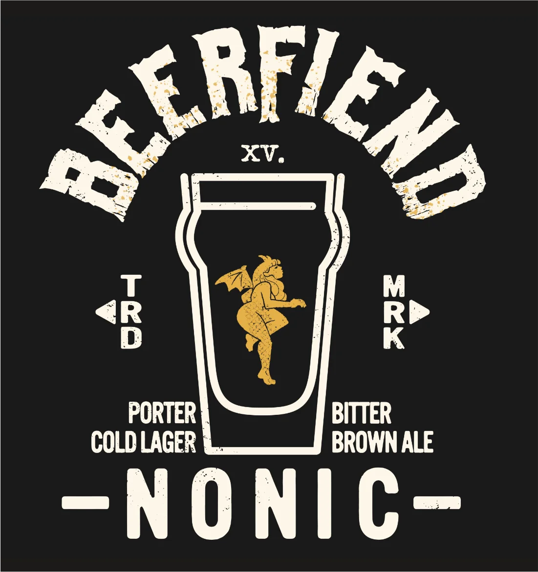 Beerfiend NONIC Pint Glass Tee | Classic UK Pub Style Beer Shirt