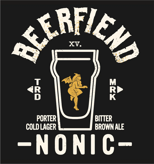 Beerfiend NONIC Pint Glass Tee | Classic UK Pub Style Beer Shirt