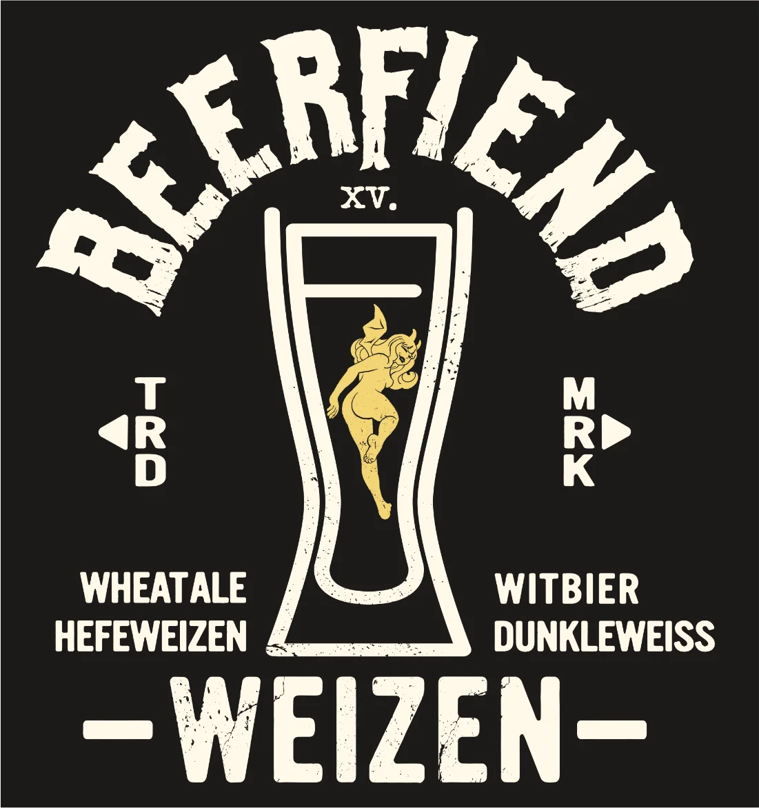 Beerfiend WEIZEN Glass Tee | Hefeweizen & Wheat Beer Style Shirt