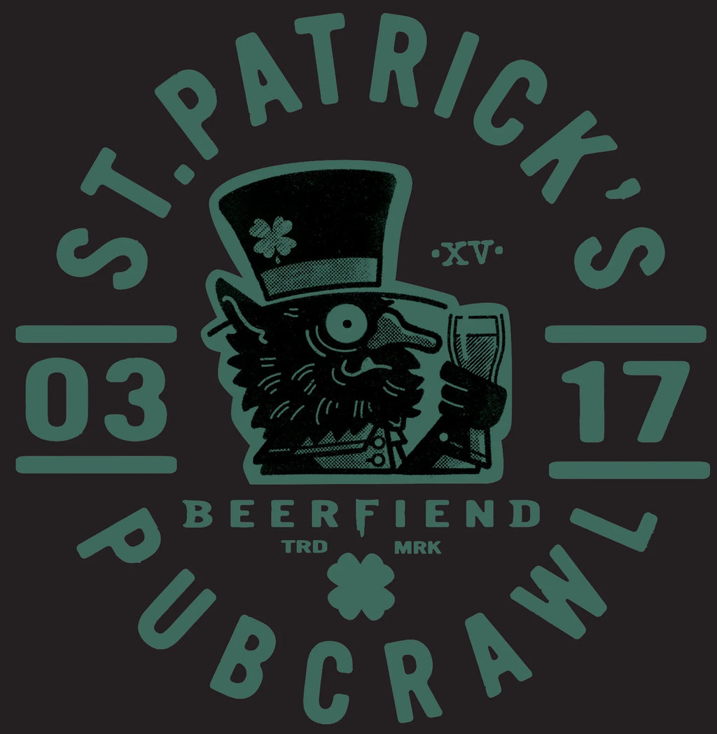 St.Patricks Day Pubcrawl Beerfiend t-shirt | Irish craft brewery style tee