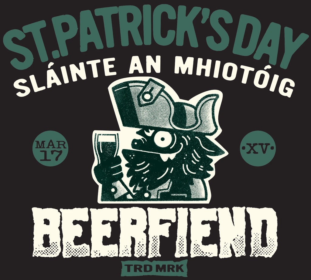 St.Patricks Day Slainte Beerfiend t-shirt | Irish craft brewery style tee