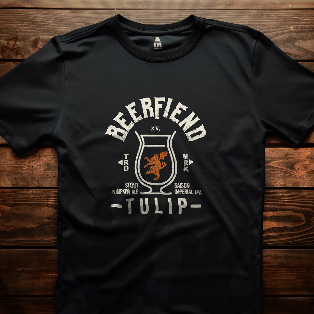 Beerfiend TULIP Glass Tee | Saison, Stout & Imperial IPA Shirt