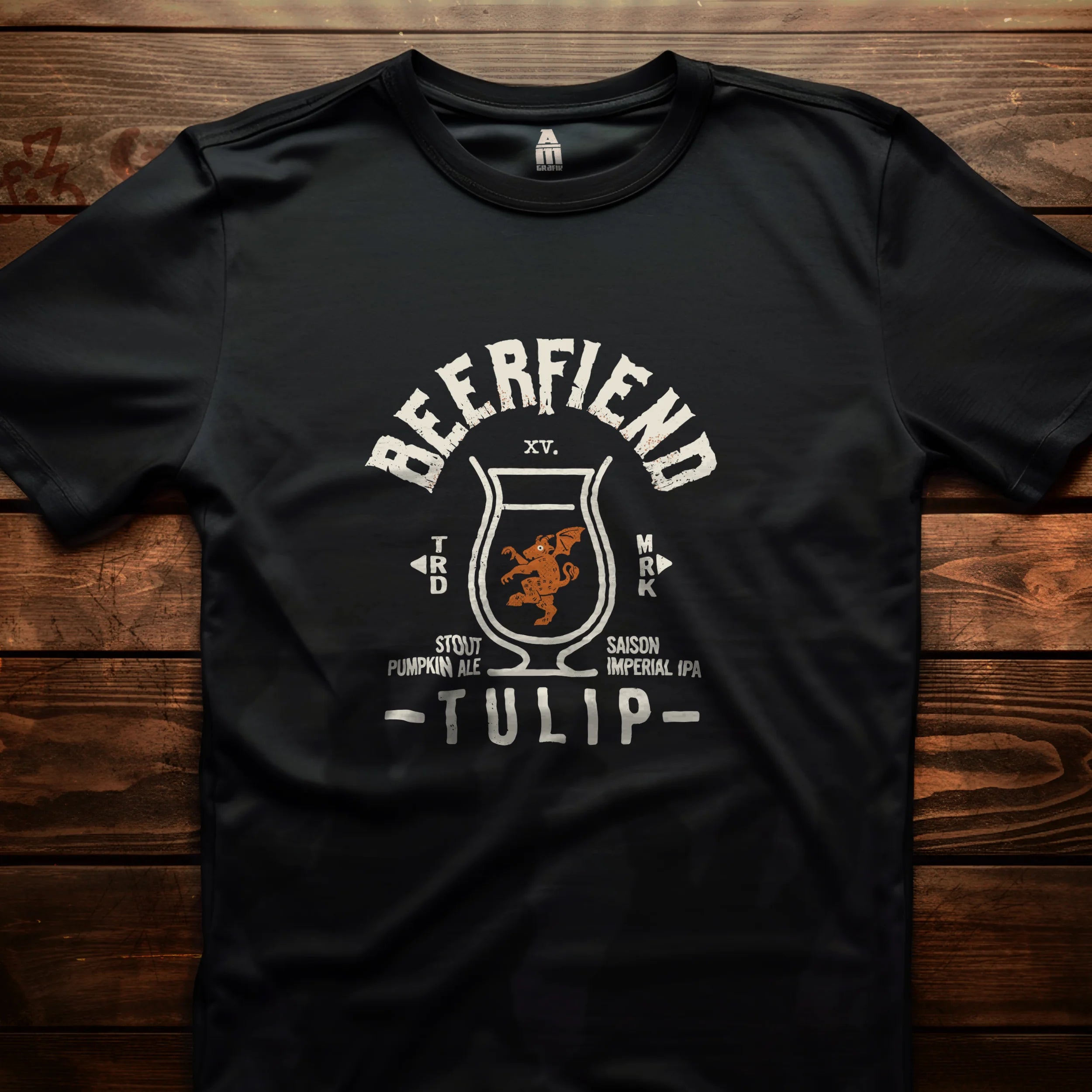 Beerfiend TULIP Glass Tee | Saison, Stout & Imperial IPA Shirt