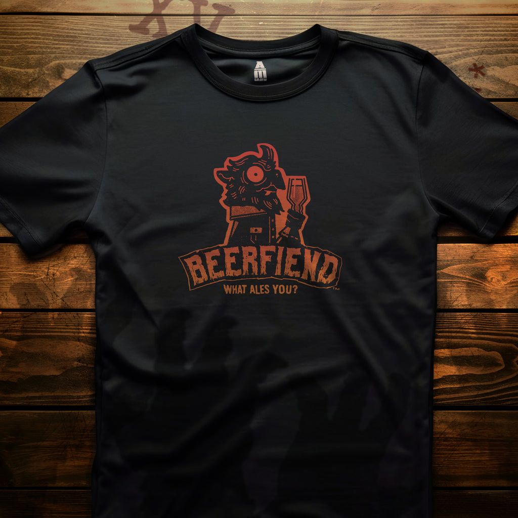 Beerfiend "What Ales You?" Demon Tee | Vintage pub style shirt