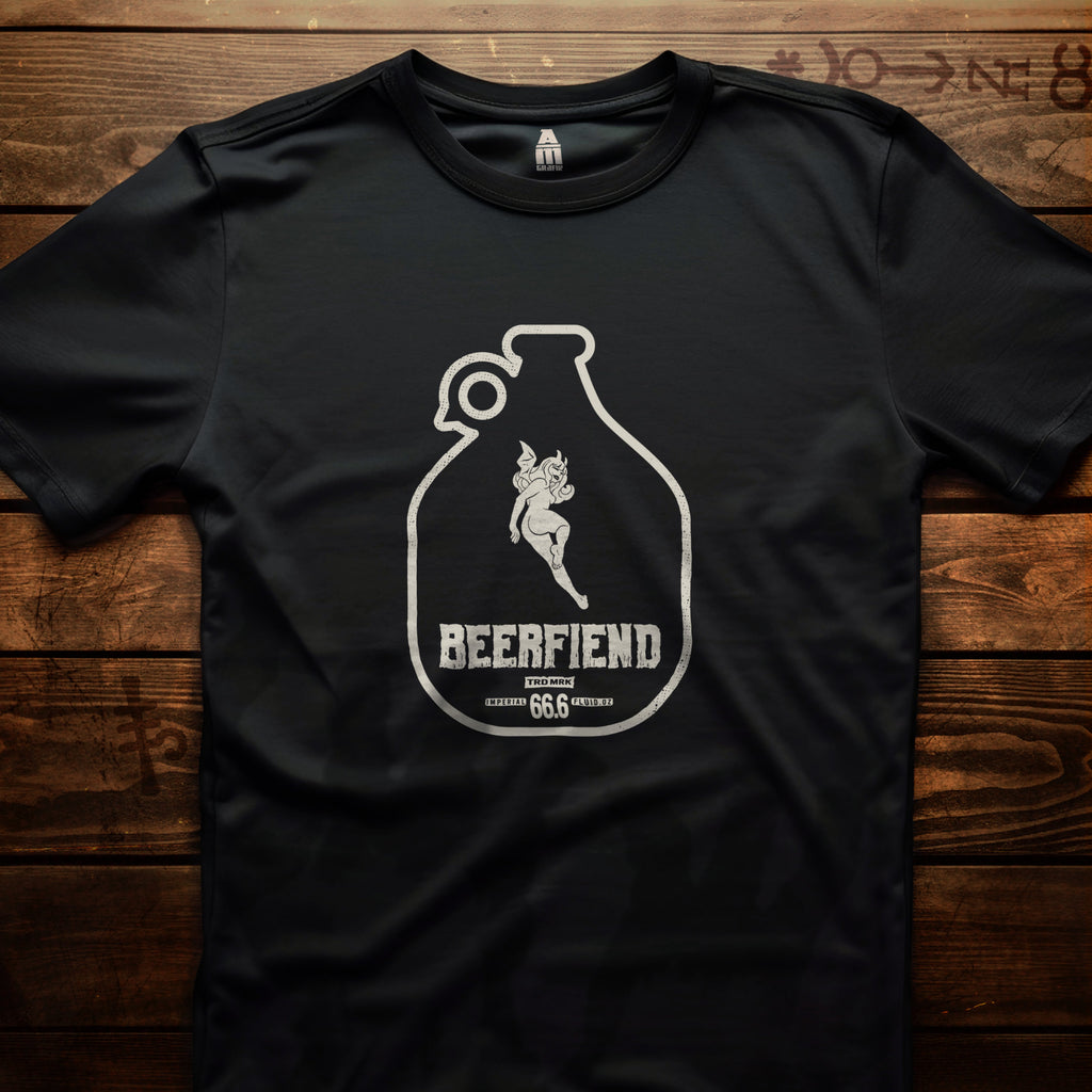 Beerfiend “Growler Series – Cheeky Pale Devil” Tee | 66.6 fl oz of Mischief