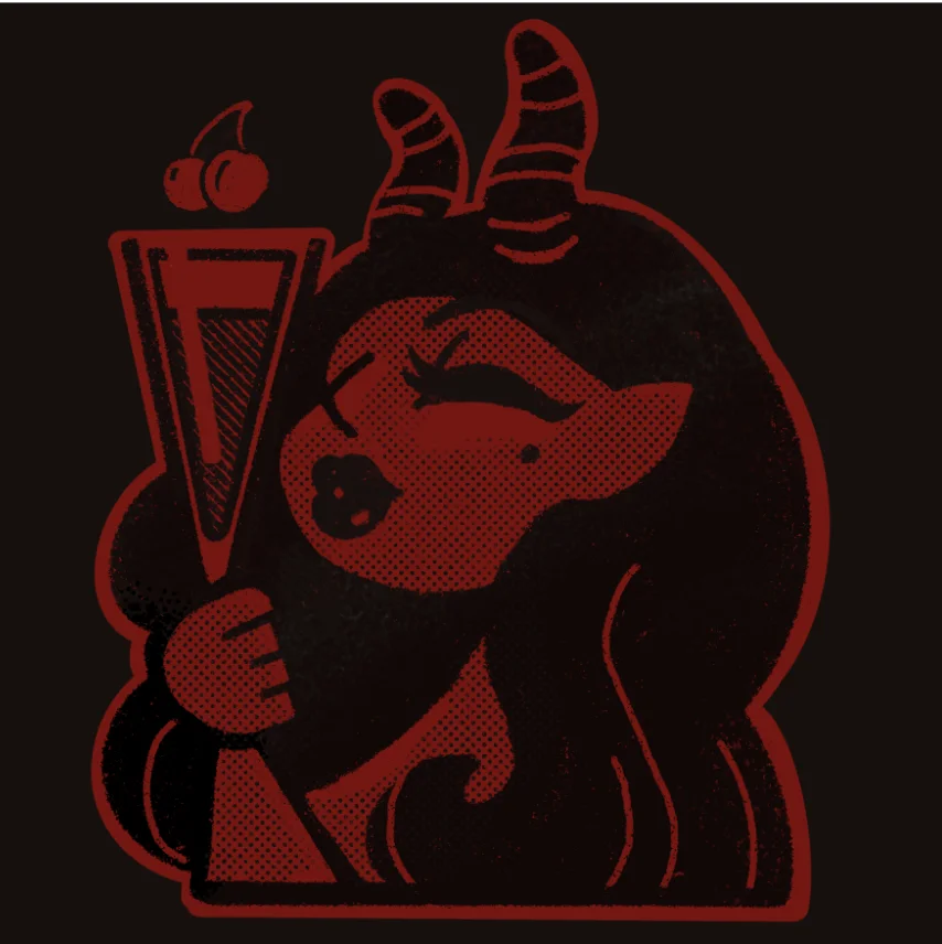Kriek Demon T-Shirt | Beerfiend Red Cherry Beer Graphic Tee