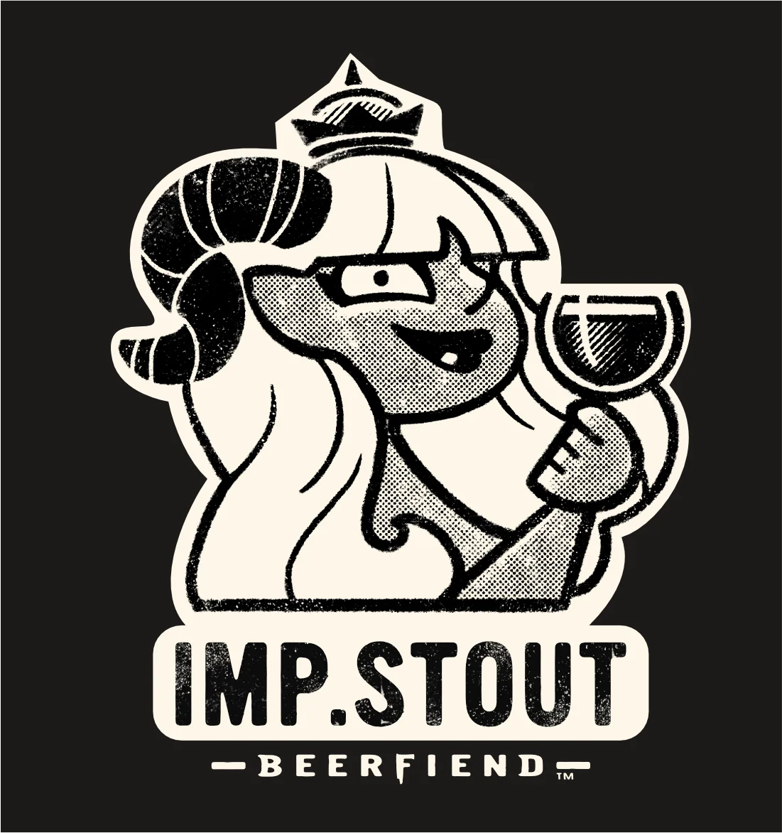 Beerfiend “Imp. Stout” Demon Tee – Imperial Stout pub shirt